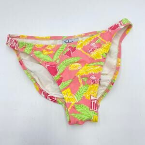 Vintage Lilly Pulitzer Tropical Graphic Bikini Bottom Size 10 Made In USA